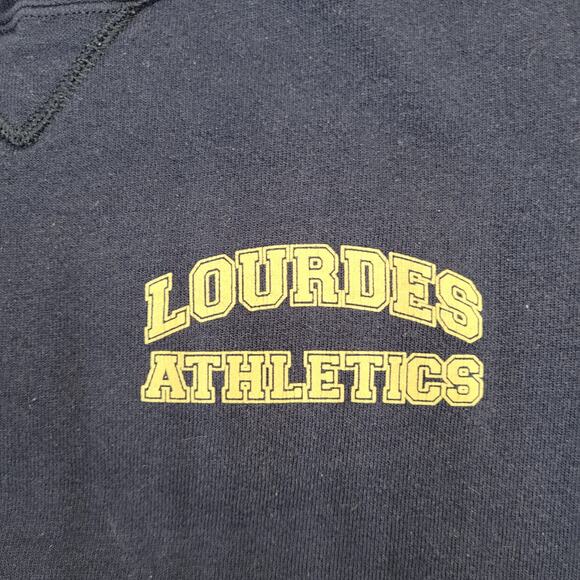 Vintage Lourdes Athletics Sweatshirt Women Medium 19x22 Crop - Picture 11 of 13